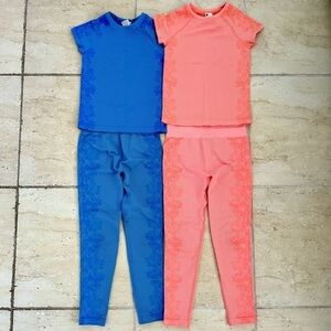 ALL IN MOTION 2 Sets, Tops Size M (7-8), Bottoms Size L (10-12)